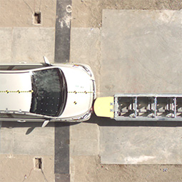 Image of the Delta TL-3 Crash Cushion during MASH Test 3-30